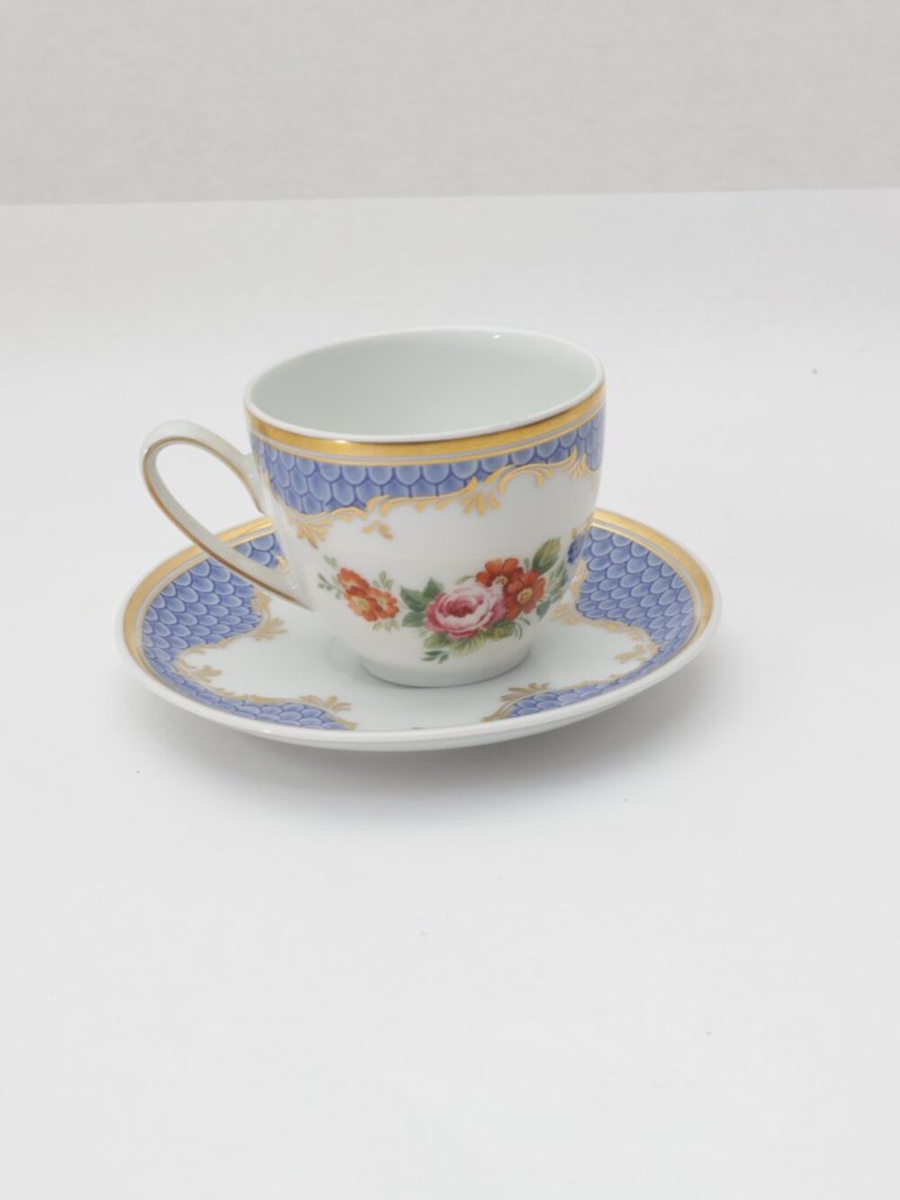 Vintage Hutschenreuther COBURG Pattern for Danbury Mint Demitasse Cup and Saucer